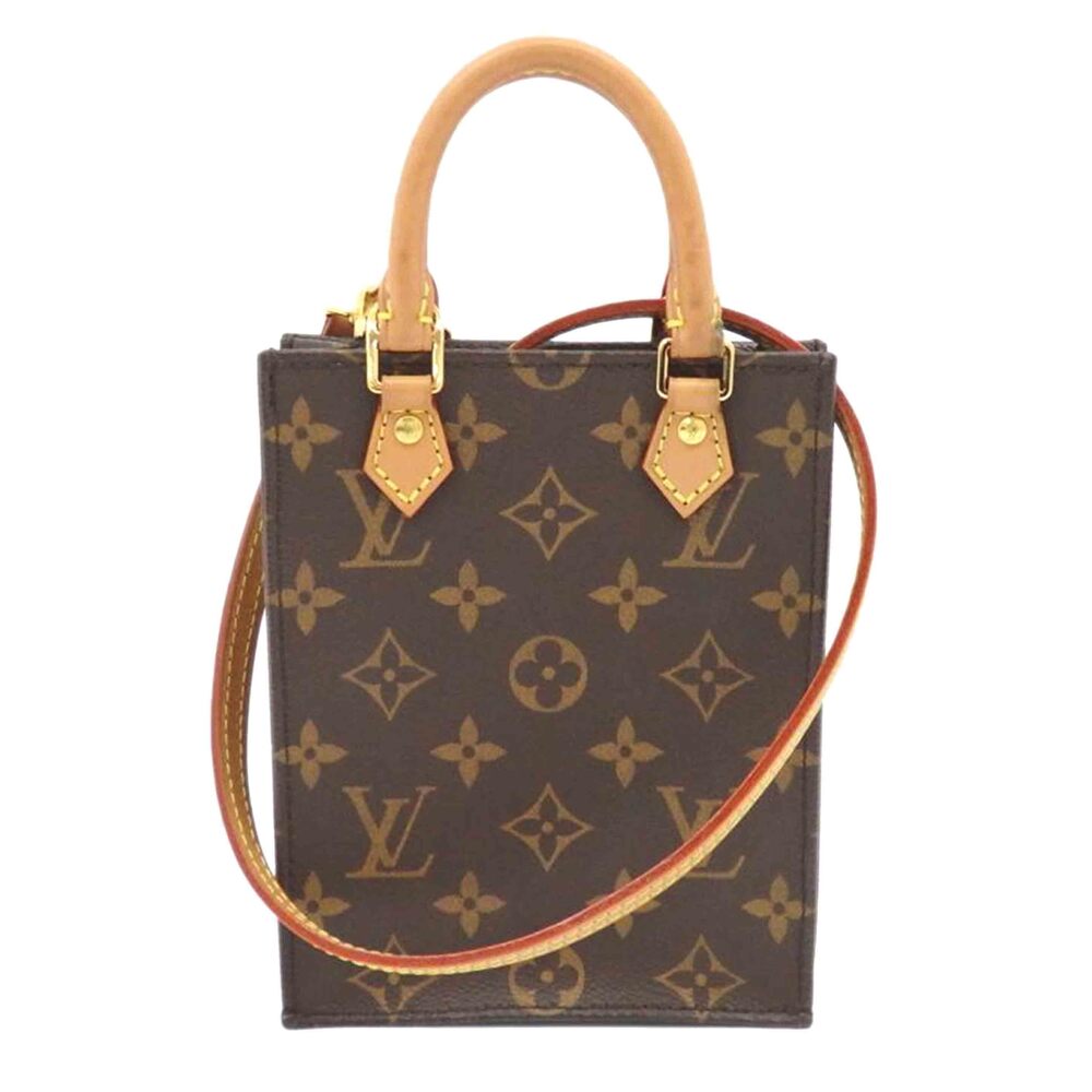 Louis Vuitton Sac Plat Bag Tote Bag Leather Brown